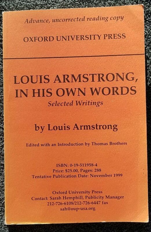 Louis Armstrong, In His Own Words