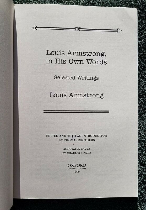 Louis Armstrong, In His Own Words